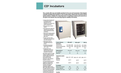 Model MD150 - 155 Litre CO2 Incubator Moist Heat Sterilisation Brochure