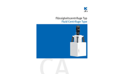 KNOLL - Model CA 100 - Automatic Fluid Centrifuge - Brochure