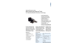 Model MZR - 2505 - Micro Annular Gear Pump Brochure