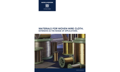 Materials for Woven Wire Cloth - Brochure