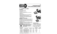 Jabsco HotShot - Model 4 GPM - Heavy Duty Washdown Pump - Brochure