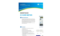Star - Model DDSY23III - Single-Phase IC Card Energy Meter Brochure