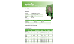 Verderflex - Model VP2-B - Basic Peristaltic Flow Tube Pump - Datasheet