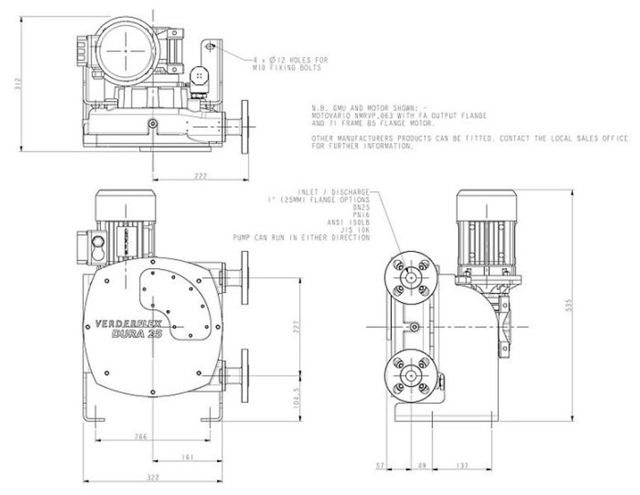 Verderflex Dura 25 Industrial Peristaltic Hose Pump And Peristaltic ...