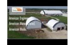ClearSpan Fabric Structures Drone Video of Compost Building install Video