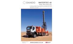 Watertec - Model 40 - Water Well Drilling Rig - Brochure