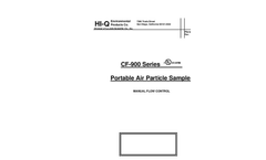 HI-Q - CF-900 Series - Portable Air Sampler - Manual