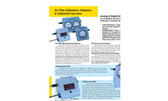 Analog and Digital AFC-XX Series Air Flow Calibrators - Brochure