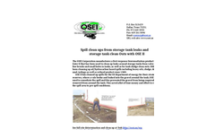 OSEI storage tank clean up information