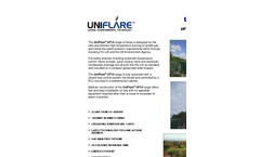 Uniflare - Model UF10 Range - High Temperature Flare Stack - Brochure