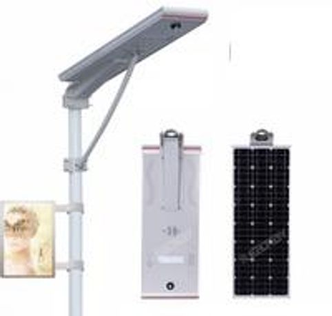 Leadray-Optoelectronic - Model LRC20W-001GB - 20W Integrated Solar Advertising LED Light Box in Pole with Street Light