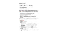 DuPont Solamet - Model PV21A - Photovoltaic Metallization Paste for Front Side/Single-Print Cells - Datasheet