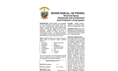 Sewer Shield - Model 150 - Trowelable Wastewater and Containment Acid Protection Lining Systems Brochure
