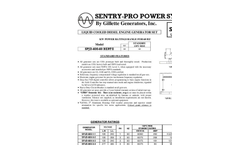 Model SPJD-600 - Standby Generator Brochure