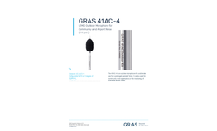 GRAS - Model 41AC-4 LEMO - Outdoor Microphone for Community and Airport Noise (0 V pol.) - Brochure