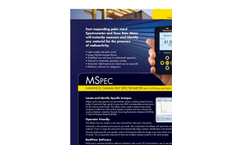 MSpec - Portable Fast Responding Radiation Spectrometer and Dose Rate Meter Brochure