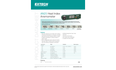 Extech - Model AN25 - Heat Index Anemometer - Brochure