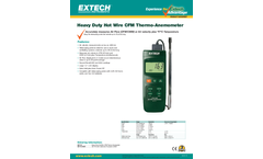 Extech - Model 407119 - Heavy Duty CFM Hot Wire Thermo-Anemometer - Datasheet