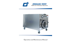 OmniAire - Model 1000V - HEPA Air Filtration Machine - Manual