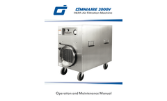 OmniAire - Model 2000V - HEPA Air Filtration Machine - Manual