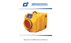 OmniAire - Model 600 Nitro (600N) - Portable HEPA Air Scrubber - Manual