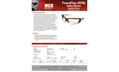 MCR ForceFlex - Model FF220 - Translucent Brown Frame, Clear Lens - Brochure