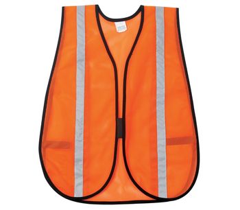 MCR - Model V211SR - General Purpose Mesh Safety Vest, Orange w/Silver Stripes