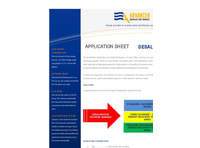 ADVANCEES - Desalination Data Sheet