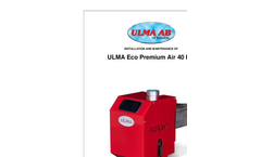 ULMA - Model Eco Premium Air 40 kW - Pellet Burner - Brochure