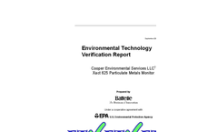 CES Xact 625 Particulate Metals Monitor - Environmental Technology Verification Report