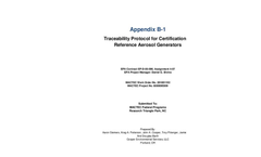 Traceability Protocol for Certification of Reference Aerosol Generators - Brochure
