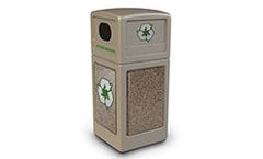 StoneTec - Model Recycle42 - 42-Galton Recycling Bin with Stone Panels
