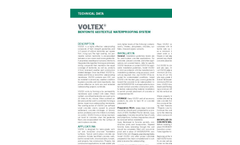 VOLTEX Waterproofing Membrane - Technical Data Sheets