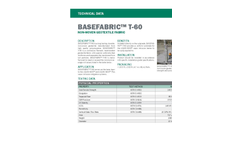 BASEFABRIC T-60 Non-Woven Geotextile Fabric - Technical Data
