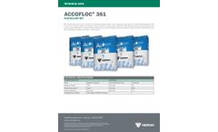 Accofloc - Model 361 - Flocculant Aid - Datasheet
