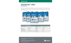 Accofloc - Model SDG - Flocculant Aid - Datasheet