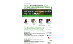 9th Annual Middle East and North Africa [MENA] New Energy 2017 - Brochure