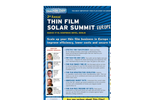 2nd Annual Thin Film Solar Summit Europe Brochure (PDF 2.35 MB)