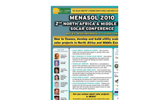 2nd Solar Summit Middle East & North Africa - Menasol Brochure (PDF 3.79 MB)