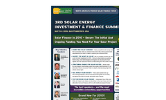 3rd Solar Investment & Finance Summit USA Brochure (PDF 0.97 MB)