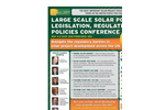 Large Scale Solar Power Legislation, Regulation & Policies Conference Brochure