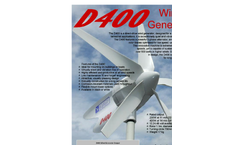 Eclectic Energy - Model D400 - Wind Generator - Datasheet