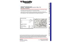 Specialty Minerals - Model VIROC Series - VIROC 1, VIROC 2, VIROC 3 - Decorative Limestone Granules - Brochure
