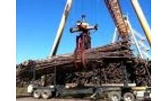 Mack ILGSCHCR-60 Hydraulic Log Grapple with log load chains - Video