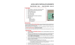 Model FM-9MA-2 - Alpha & Beta Particulate Air Monitor - Brochure