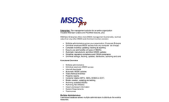MSDSpro Enterprise Brochure