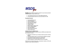 MSDSpro PlusWeb Brochure