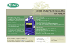 Kenburn KV500 Waste Baler - Technical Data