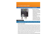 H2S Gas Analyzer- Brochure