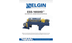 Elgin - Model ESS-1655HD2 - High Speed Fully–Variable Decanter Centrifuge - Brochure